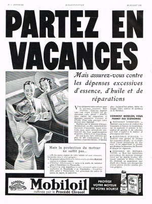 Hitting the road to the sun with Mobil, circa 1937.